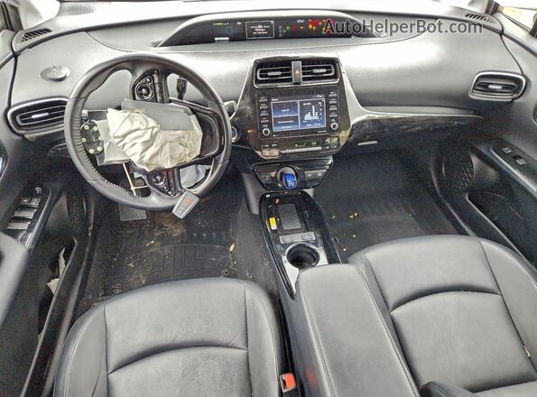 JTDKAMFUXM3142089 2021 TOYOTA PRIUS Gray Dashboard view