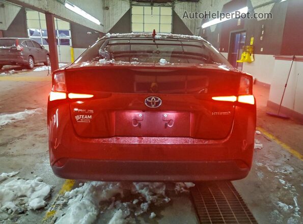 JTDKARFU2L3118414 2020 TOYOTA PRIUS Red Widok z tyłu