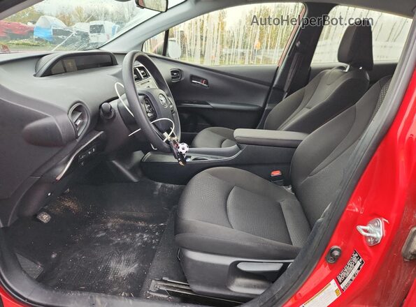 JTDKARFU7K3093668 2019 TOYOTA PRIUS Red Widok wnętrza z przodu