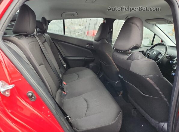 JTDKARFU7K3093668 2019 TOYOTA PRIUS Red Widok tylnych siedzeń
