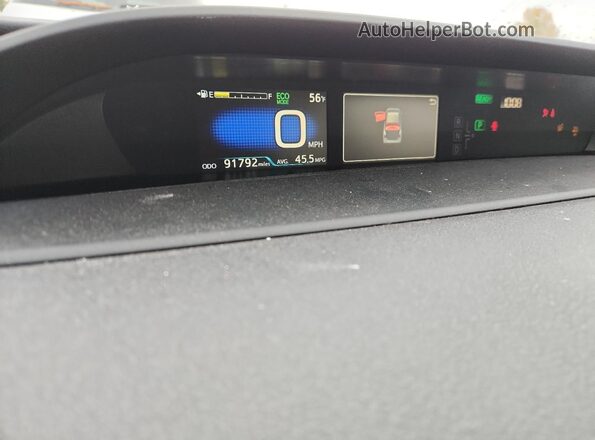 JTDKARFU7K3093668 2019 TOYOTA PRIUS Red Widok zestawu wskaźników