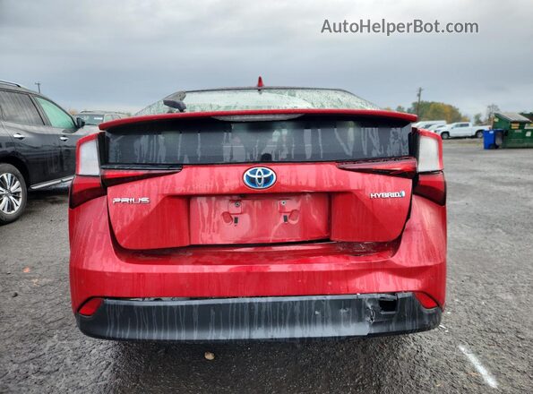JTDKARFU7K3093668 2019 TOYOTA PRIUS Red Widok z tyłu