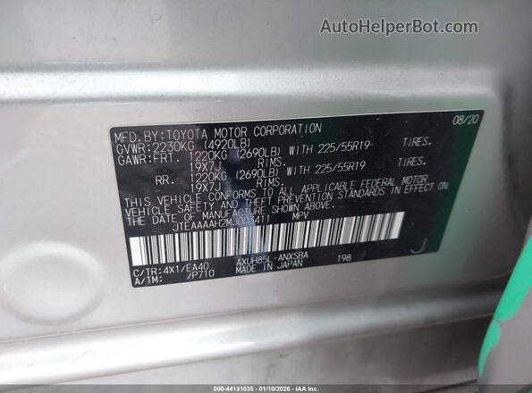 JTEAAAAH2MJ003411 2021 TOYOTA LIMITED Бежевый 