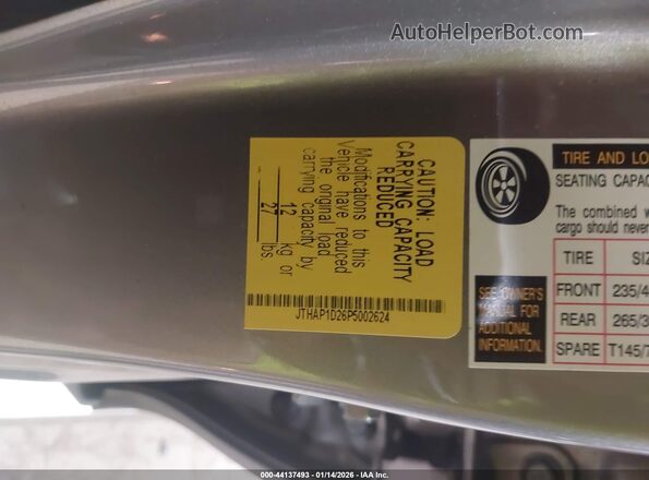 JTHAP1D26P5002624 2023 LEXUS IS 500 Gray 