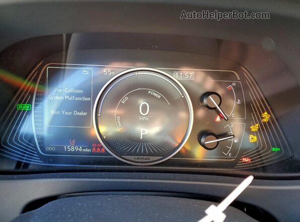 JTHB9JBH3R2076254 2024 LEXUS UX White Widok zestawu wskaźników