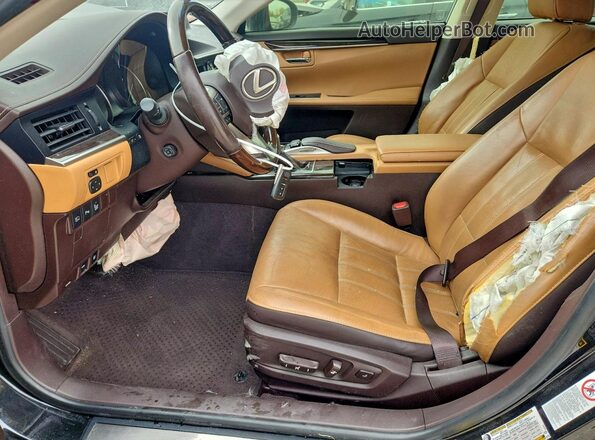 JTHBK1GG3G2224002 2016 LEXUS ES Black Widok wnętrza z przodu