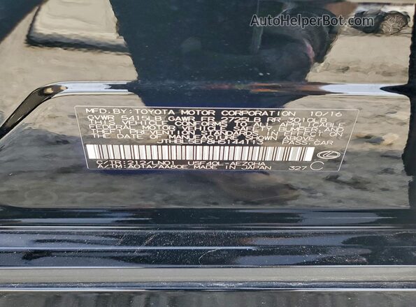 JTHBL5EF8H5144113 2017 LEXUS LS Black Вид наклейки з VIN-кодом
