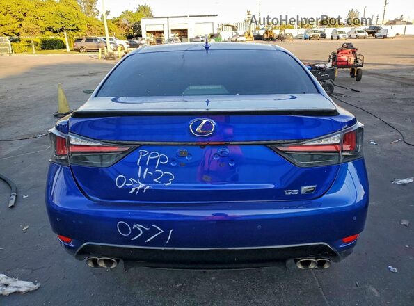 JTHBP1BL2GA000571 2016 LEXUS GS-F Blue Vista trasera