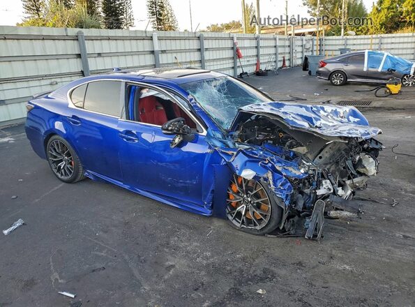 JTHBP1BL2GA000571 2016 LEXUS GS-F Blue Delantero derecho