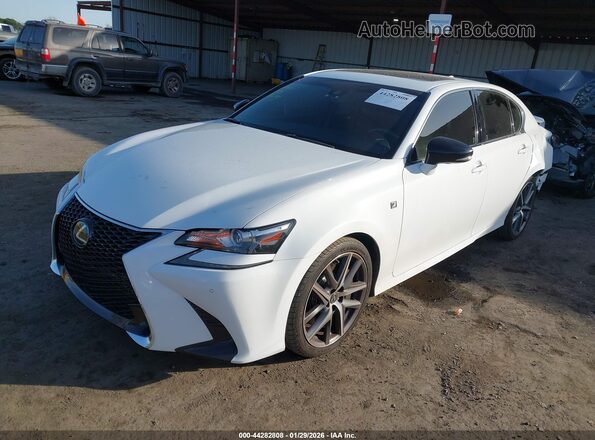 JTHBZ1BL3JA014822 2018 LEXUS GS 350 White Առջևի ձախ երեք քառորդ տեսարան