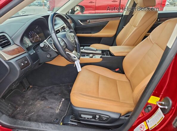 JTHBZ1BL4GA001442 2016 LEXUS GS Red Widok wnętrza z przodu