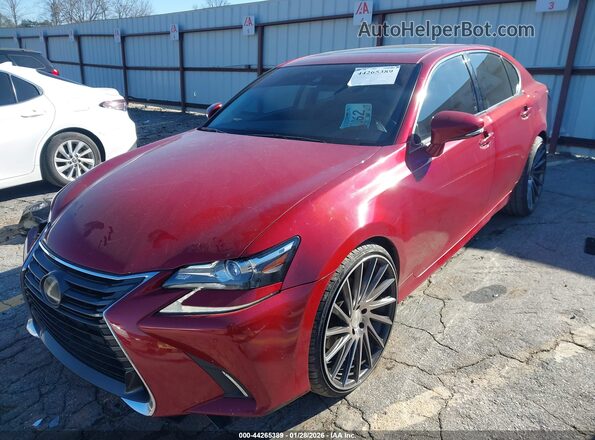 JTHBZ1BL7GA001063 2016 LEXUS GS 350 Red Передня ліва чверть