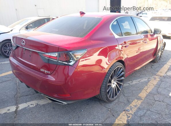 JTHBZ1BL7GA001063 2016 LEXUS GS 350 Red Задня права чверть