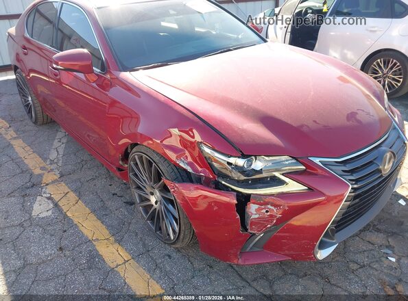 JTHBZ1BL7GA001063 2016 LEXUS GS 350 Red Вид спереду