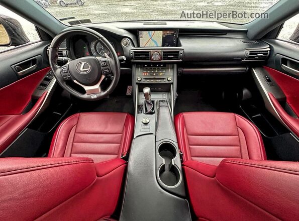 JTHC81D22K5035098 2019 LEXUS IS Black Widok zestawu wskaźników