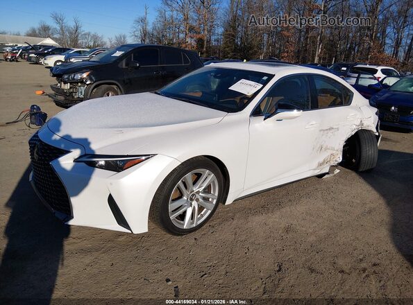 JTHCA1D27M5114130 2021 LEXUS IS 300 White Առջևի ձախ երեք քառորդ տեսարան