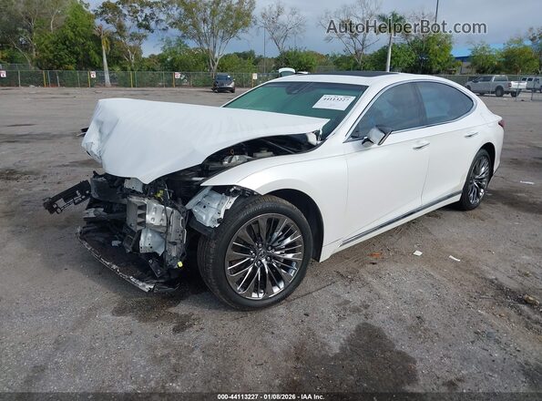 JTHD51FF3L5011097 2020 LEXUS LS 500 White Առջևի ձախ երեք քառորդ տեսարան