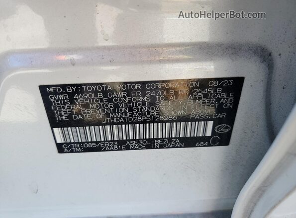 JTHDA1D28P5128286 2023 LEXUS IS White Engine compartment view