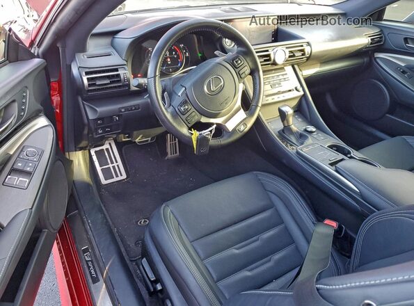 JTHGA5BC6N5011920 2022 LEXUS RC Red Առջևի վահանակի տեսք