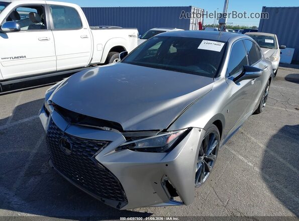 JTHGZ1B20M5047125 2021 LEXUS IS 350 Silver წინა ხედი