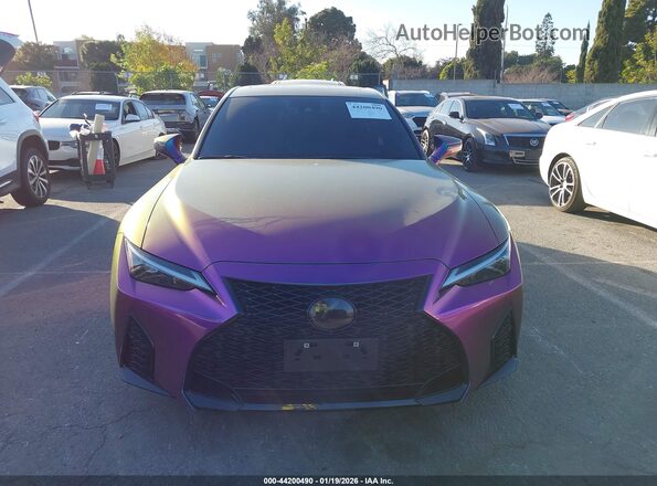 JTHGZ1B20N5055596 2022 LEXUS IS 350 Purple Rear interior view