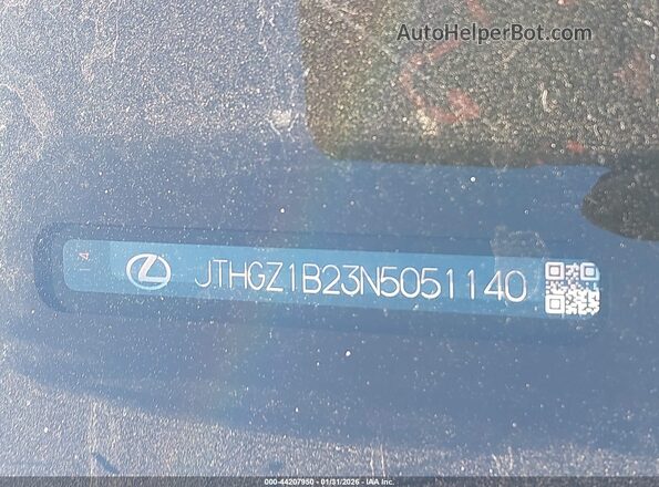 JTHGZ1B23N5051140 2022 LEXUS IS 350 White 