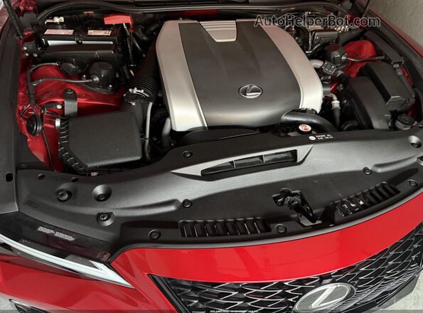 JTHGZ1B25P5071179 2023 LEXUS IS 350 Red VIN კოდის სტიკერის ხედი