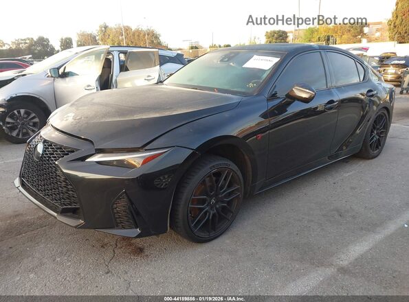 JTHGZ1B2XM5037928 2021 LEXUS IS 350 Black Առջևի ձախ երեք քառորդ տեսարան