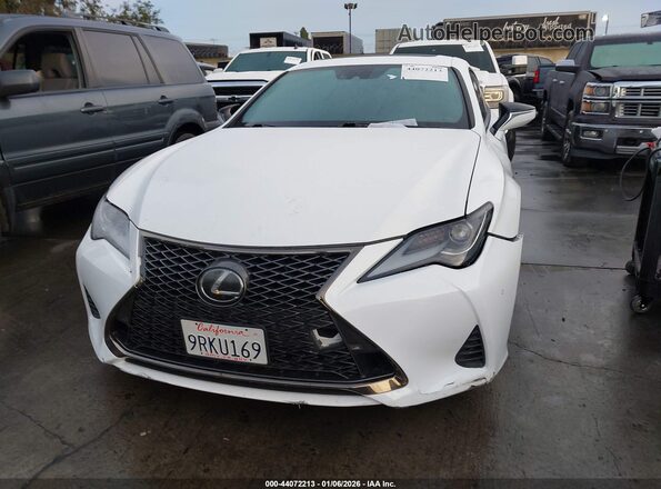 JTHHA5BC0K5010178 2019 LEXUS RC 300 White Instrument cluster view