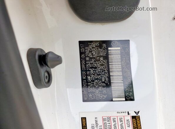 JTHHP5BC4H5006545 2017 LEXUS RC-F White Engine compartment view