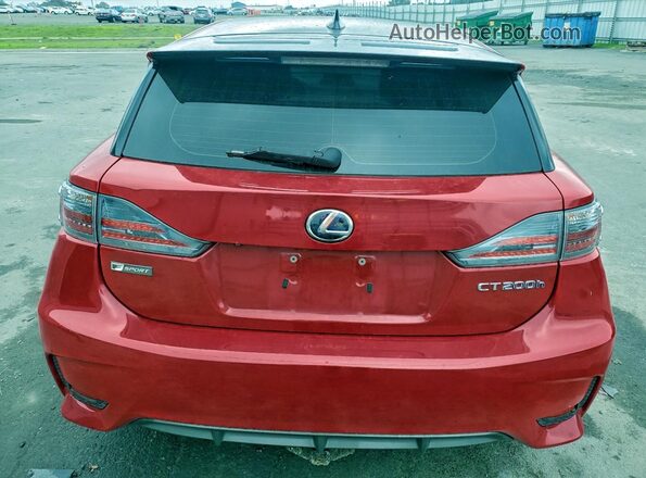 JTHKD5BHXG2265888 2016 LEXUS CT Red Вид ззаду