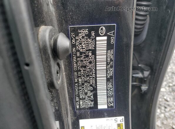JTHR9JBH6M2050299 2021 LEXUS UX Black Widok wnętrza 360 stopni