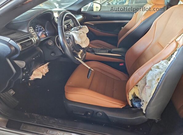 JTHS85BC2K5004688 2019 LEXUS RC Gray Widok wnętrza z przodu
