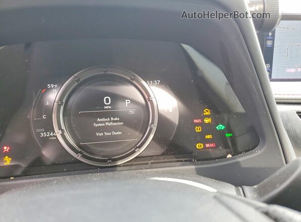 JTHU9JBH6K2011395 2019 LEXUS UX White Instrument cluster view