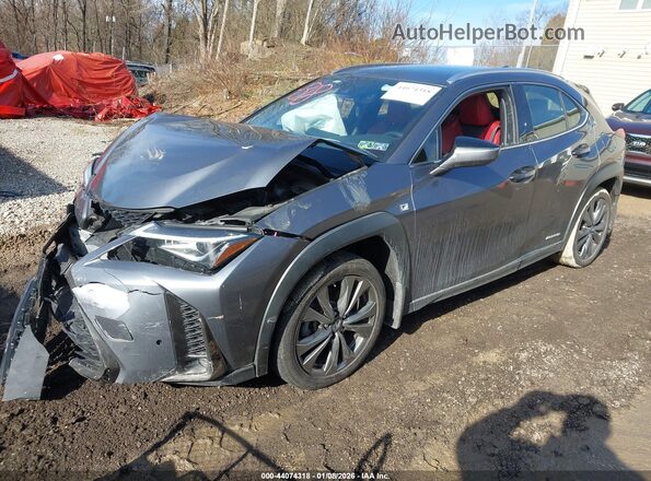 JTHU9JBH9K2000696 2019 LEXUS UX 250H Pewter Vista tres cuartos delantera izquierda