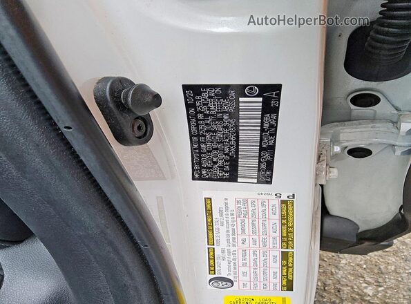 JTHX6JBH6R2187945 2024 LEXUS UX White Widok naklejki z numerem VIN