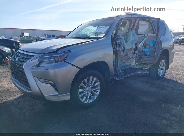 JTJAM7BX7M5268612 2021 LEXUS GX 460 Gold Առջևի ձախ երեք քառորդ տեսարան