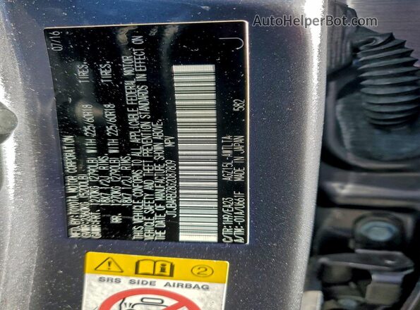 JTJBARBZ8G2087809 2016 LEXUS NX Gray Շարժիչի բաժամունքի տեսք