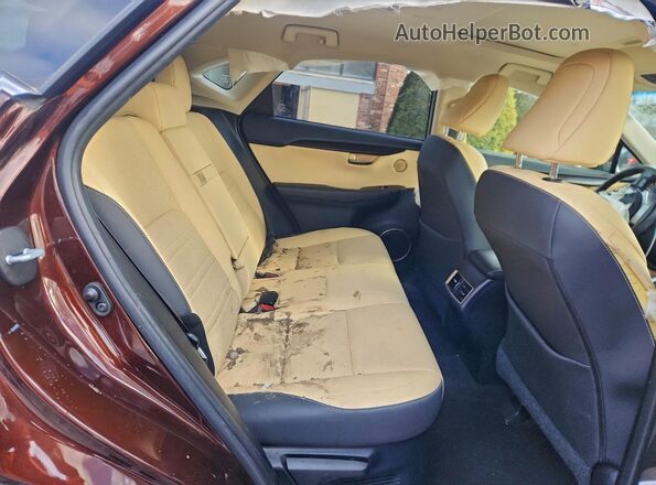 JTJBARBZ9K2187698 2019 LEXUS NX Burgundy Widok wnętrza z tyłu