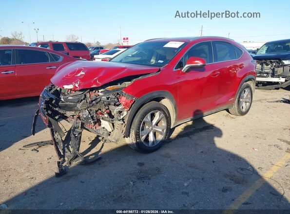 JTJBJRBZ3H2062396 2017 LEXUS NX 300H Red Передня ліва чверть