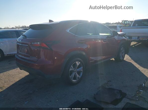 JTJBJRBZ3H2062396 2017 LEXUS NX 300H Red Задня права чверть