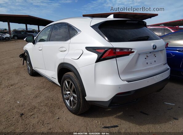 JTJBJRBZ6G2035305 2016 LEXUS NX 300H White Trasero izquierdo