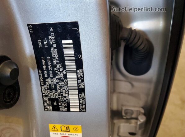 JTJBZMCA2G2003200 2016 LEXUS RX Серебряный Вид наклейки с VIN-кодом