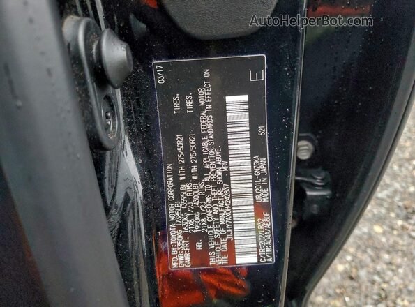 JTJHY7AX0H4242837 2017 LEXUS LX Black Widok naklejki z numerem VIN