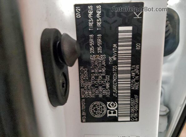 JTJSARDZ7M2261703 2021 LEXUS NX White 