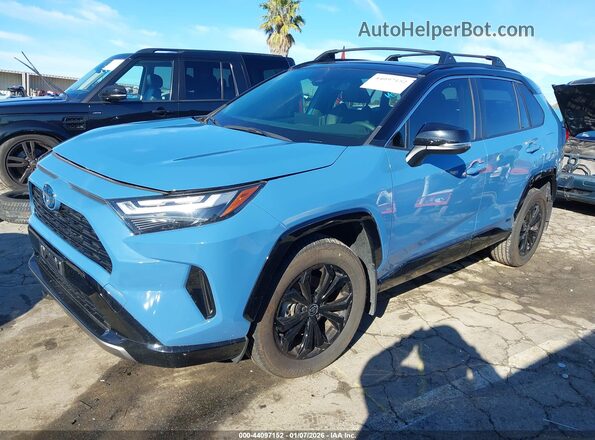 JTME6RFV9ND528633 2022 TOYOTA RAV4 HYBRID Blue Vista tres cuartos delantera izquierda