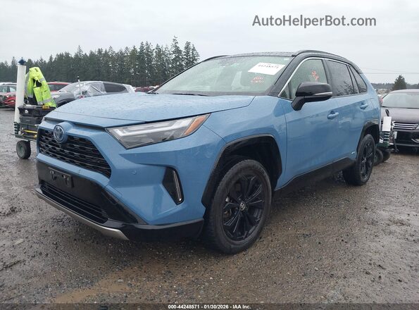JTME6RFVXND529337 2022 TOYOTA RAV4 HYBRID Blue წინა მარცხენა ხედი სამი მეოთხედიდან