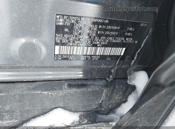 JTMFB3FV4MD052562 2021 TOYOTA RAV4 PRIME Gray ძრავის განყოფილების ხედი