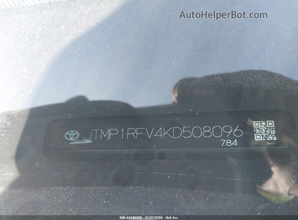 JTMP1RFV4KD508096 2019 TOYOTA LE Серый 