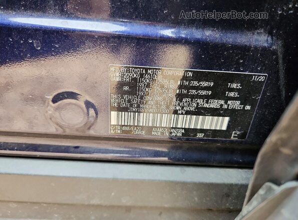 JTMY1RFV5MD071300 2021 TOYOTA LIMITED Blue Widok naklejki z numerem VIN